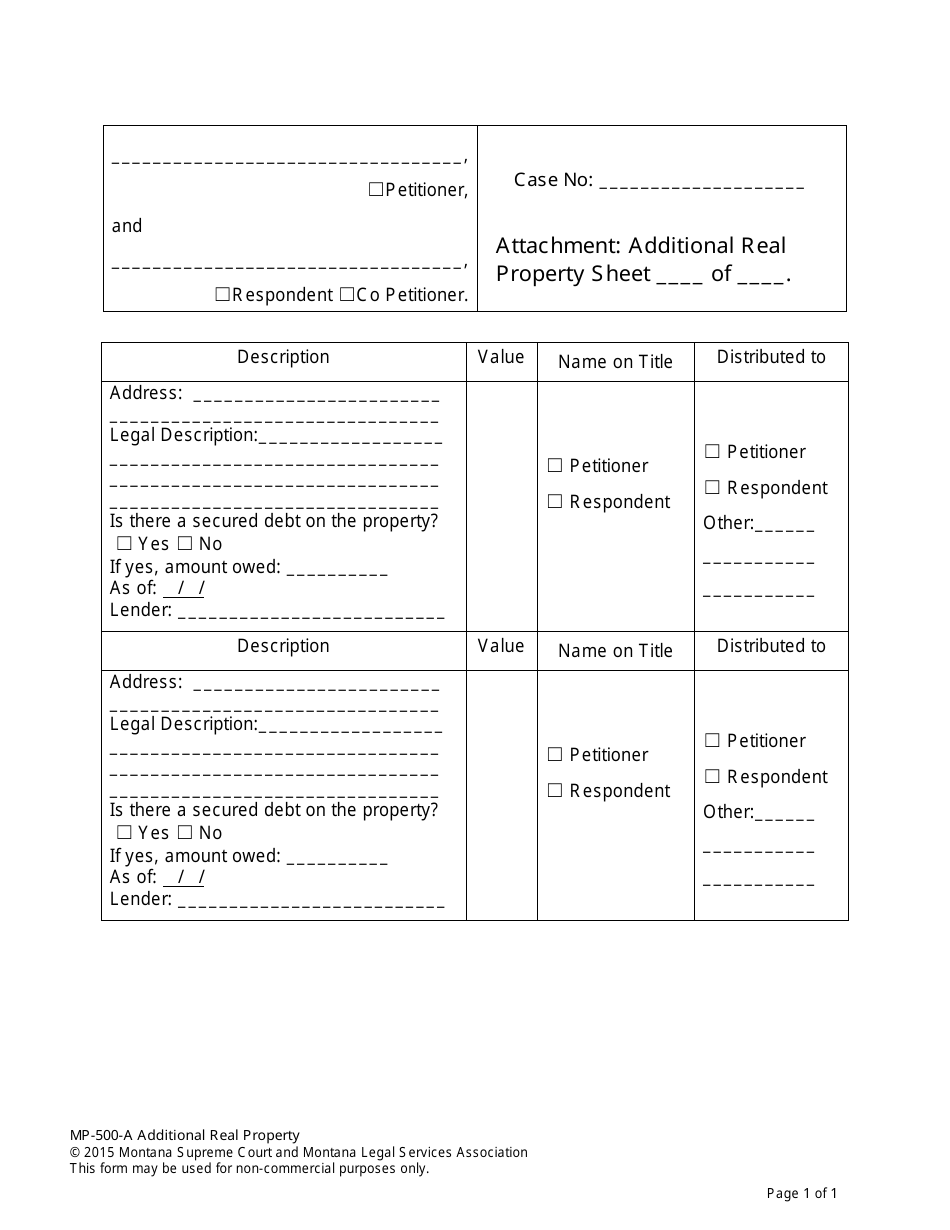 Form MP-201 Response to Petition for Dissolution of Marriage (Without Children) - Montana, Page 21