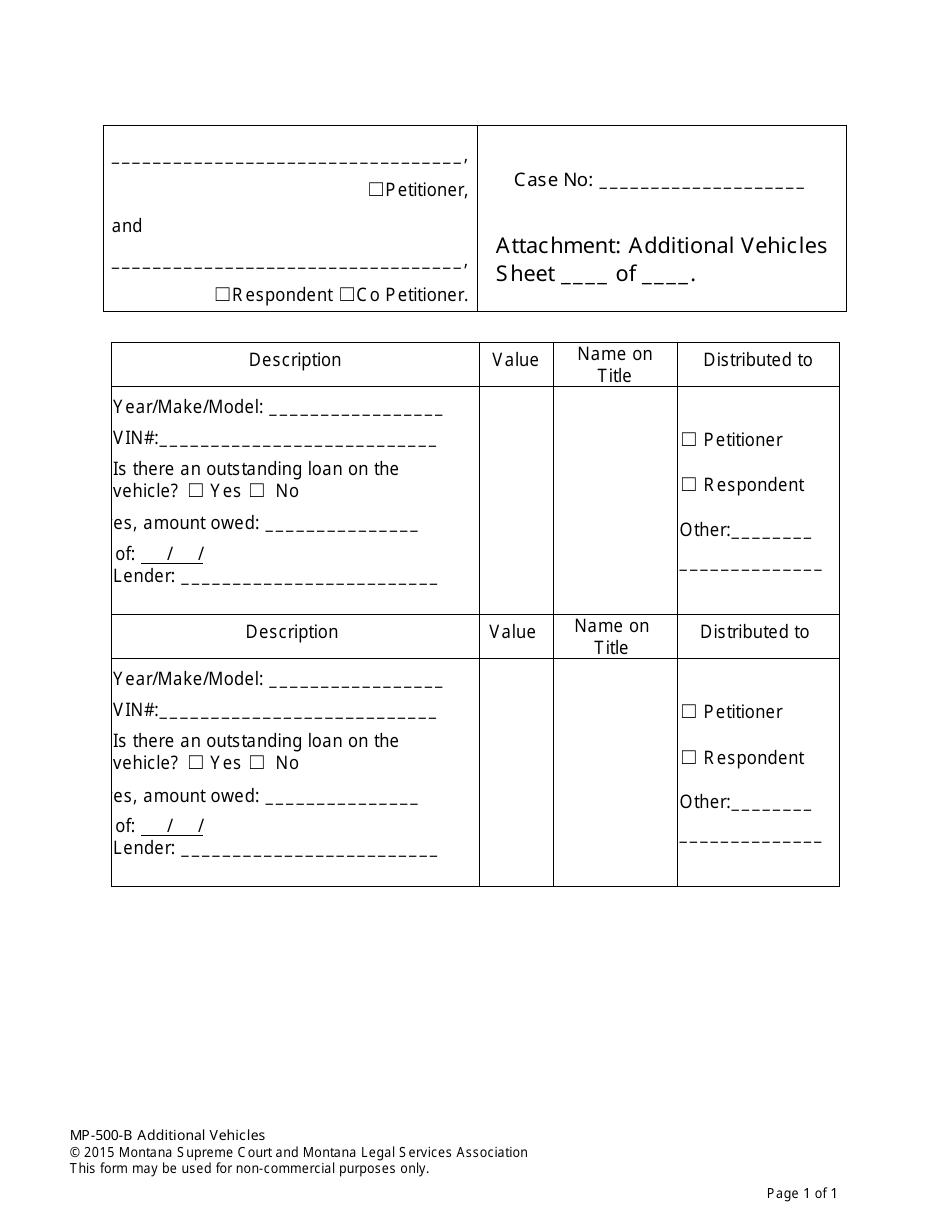 Form MP-201 Response to Petition for Dissolution of Marriage (Without Children) - Montana, Page 22