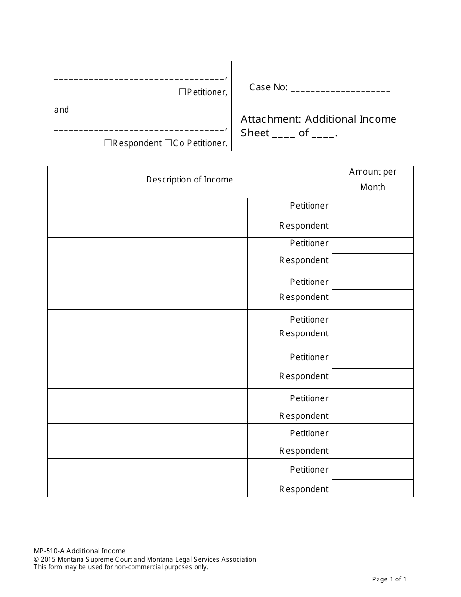 Form MP-201 Response to Petition for Dissolution of Marriage (Without Children) - Montana, Page 29