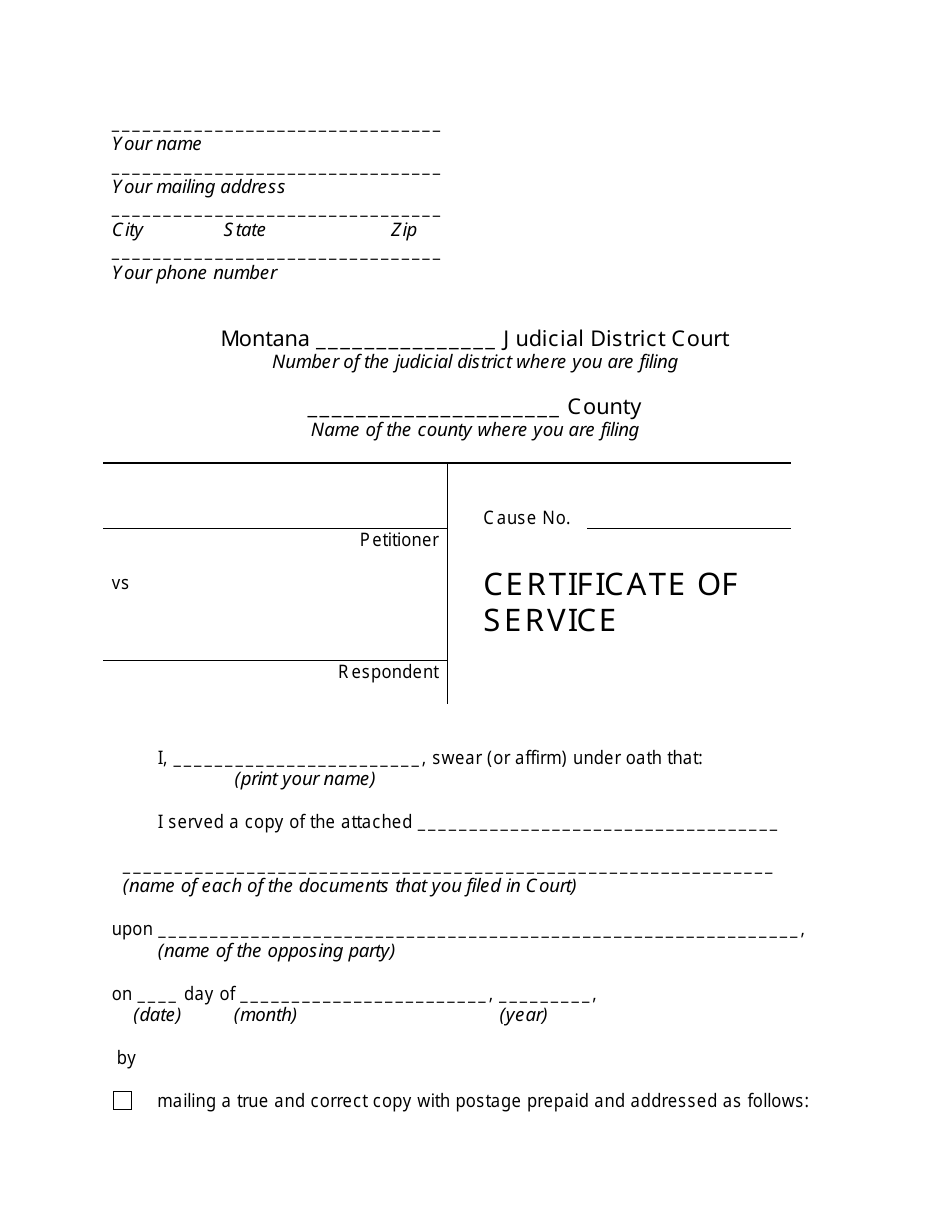 Form MP-201 Response to Petition for Dissolution of Marriage (Without Children) - Montana, Page 31