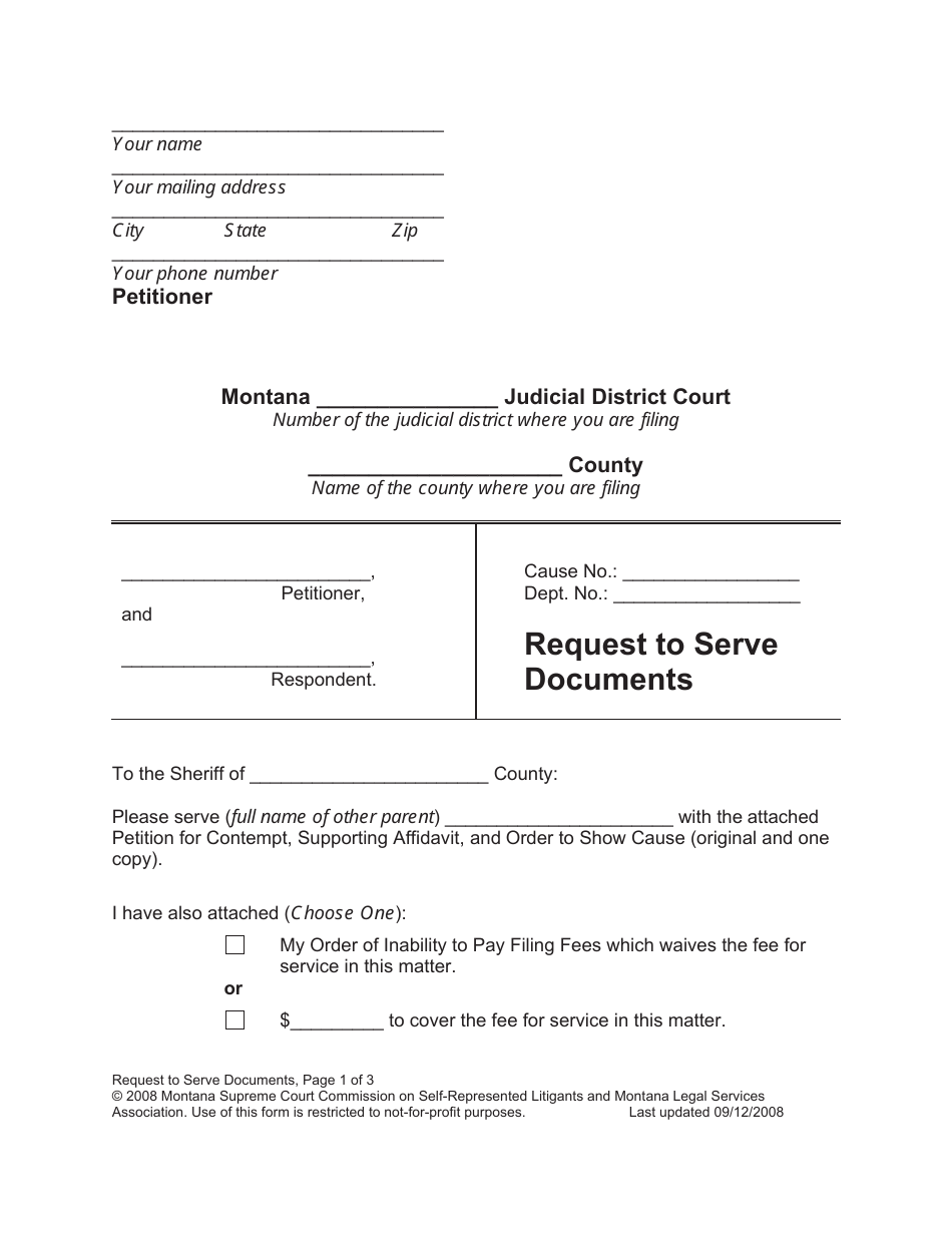 Enforcing Your Parenting Plan Packet - Montana, Page 16