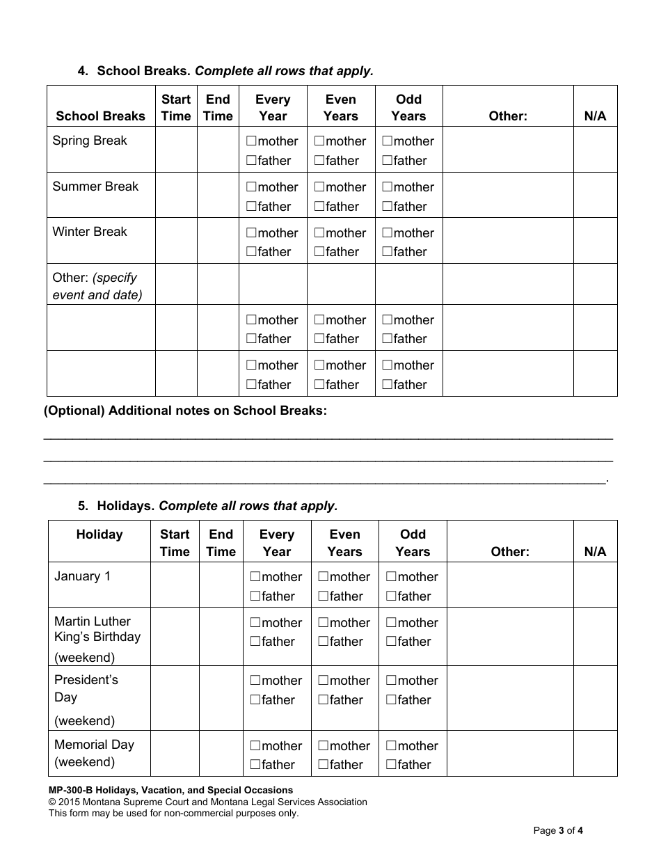 Amending Parenting Plan When Both Parents Agree - Montana, Page 29