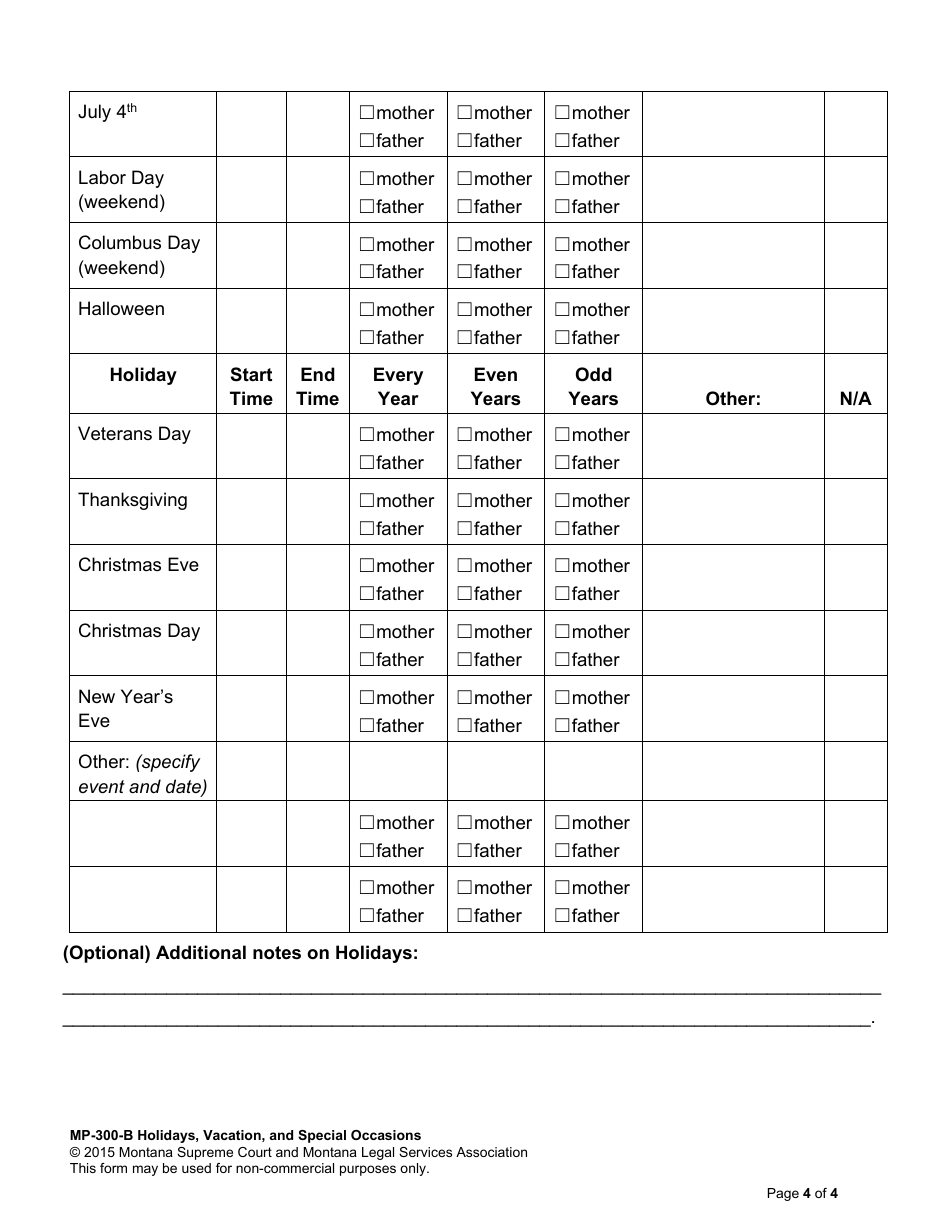 Amending Parenting Plan When Both Parents Agree - Montana, Page 30