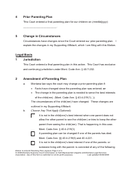 Amending Parenting Plan When Both Parents Agree - Montana, Page 8