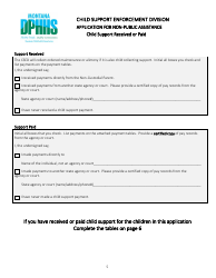 Application for Non-public Assistance Child Support Services - Montana, Page 5