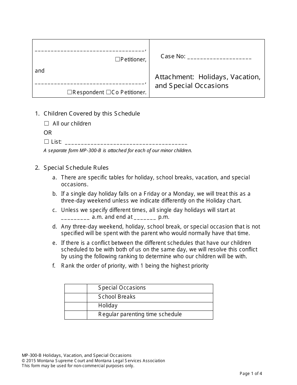 Form MP-203 Response to Petition for Parenting Plan - Montana, Page 32