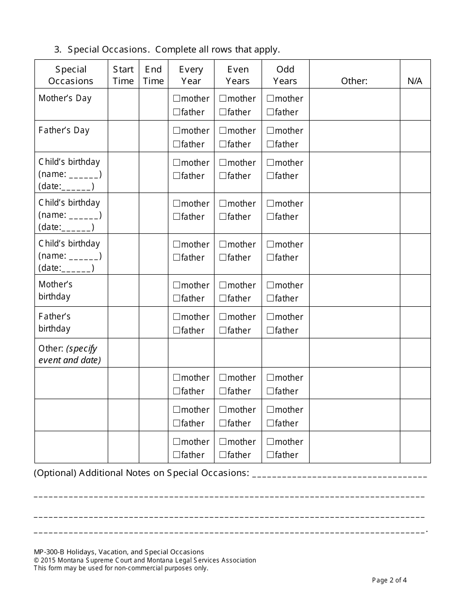 Form MP-203 Response to Petition for Parenting Plan - Montana, Page 33