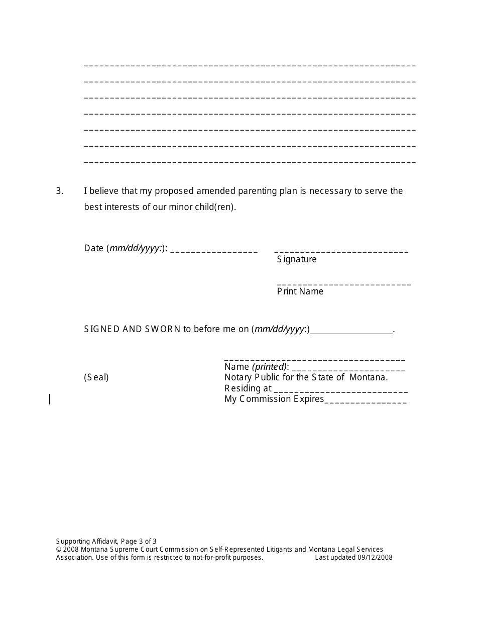 Amending Parenting Plan When Parents Disagree - Montana, Page 16