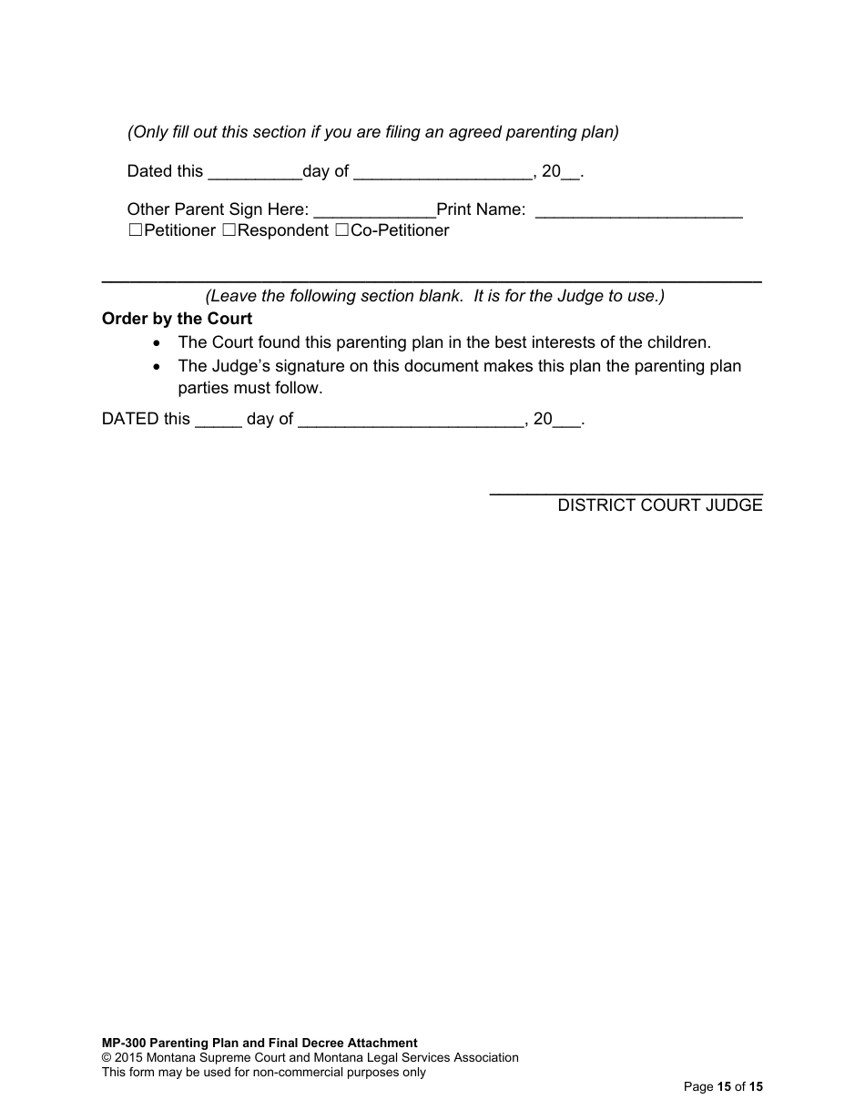 Amending Parenting Plan When Parents Disagree - Montana, Page 31