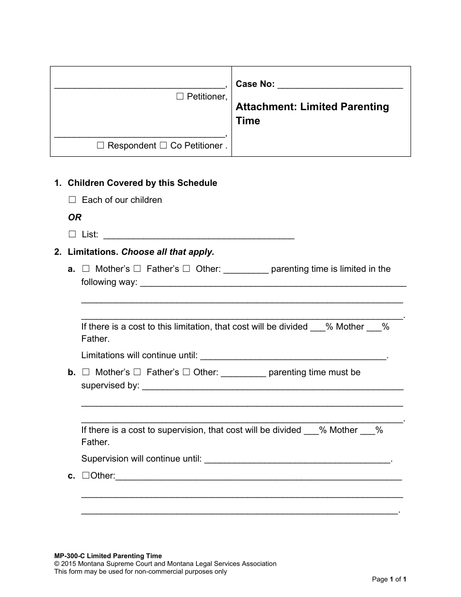 Amending Parenting Plan When Parents Disagree - Montana, Page 38