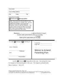 Amending Parenting Plan When Parents Disagree - Montana, Page 9