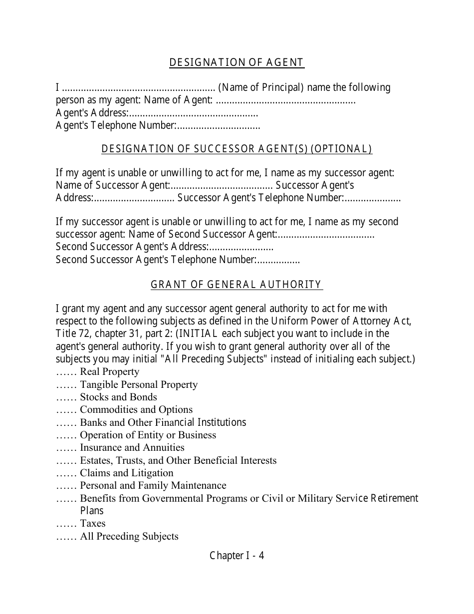 Powers of Attorney Packet - Montana, Page 5