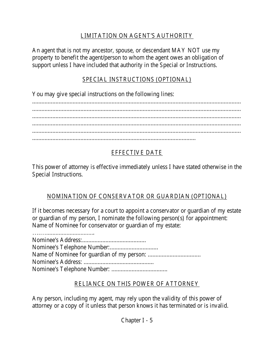 Powers of Attorney Packet - Montana, Page 6