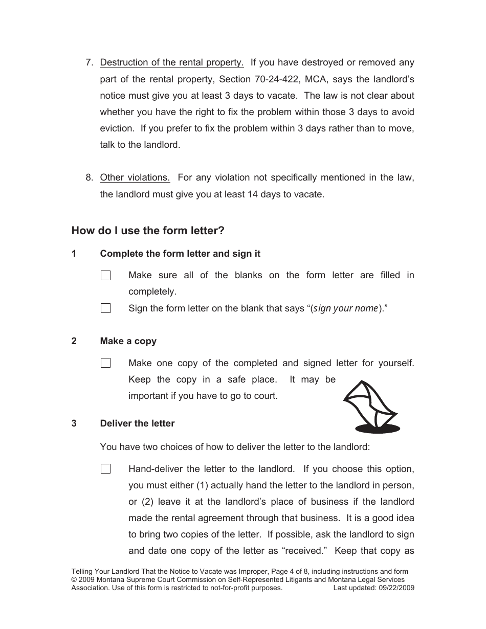 Improper Notice of Termination Letter - Montana, Page 4