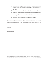 Improper Notice of Termination Letter - Montana, Page 8