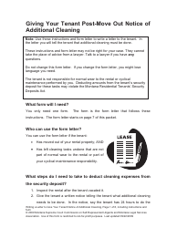 Letter to Give Your Tenant Notice of Additional Cleaning - Montana