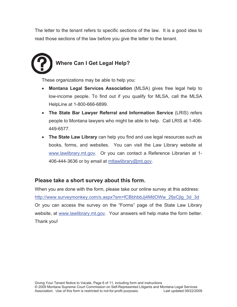 Notice to Vacate - Montana, Page 6