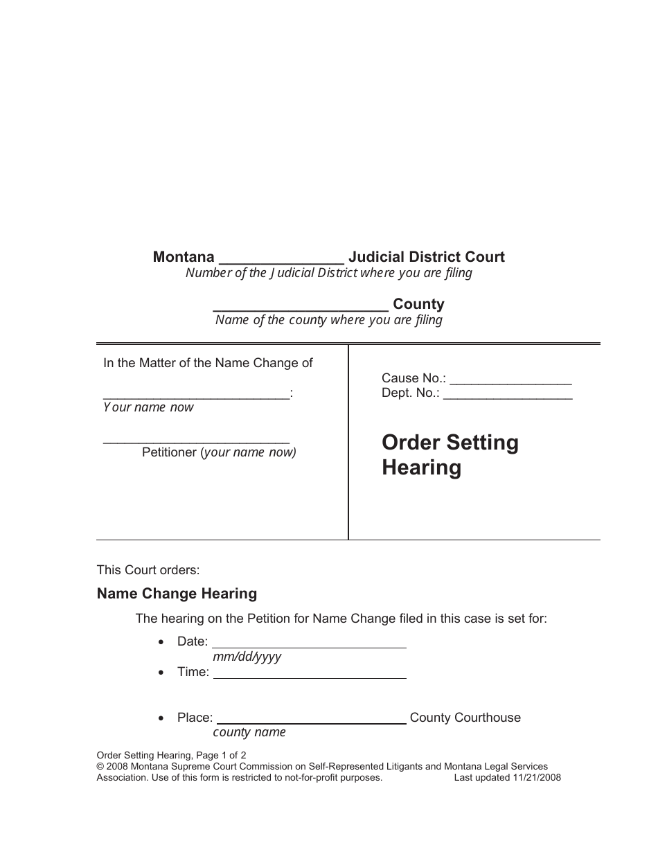 Name Change Packet - Adult - Montana, Page 10