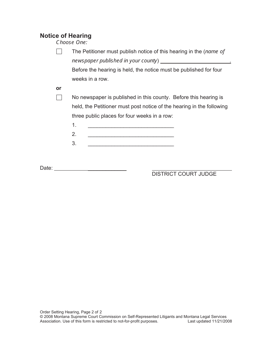 Name Change Packet - Adult - Montana, Page 11