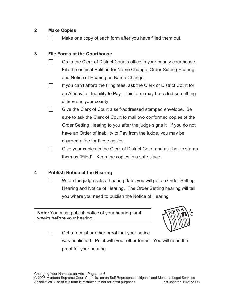 Name Change Packet - Adult - Montana, Page 4