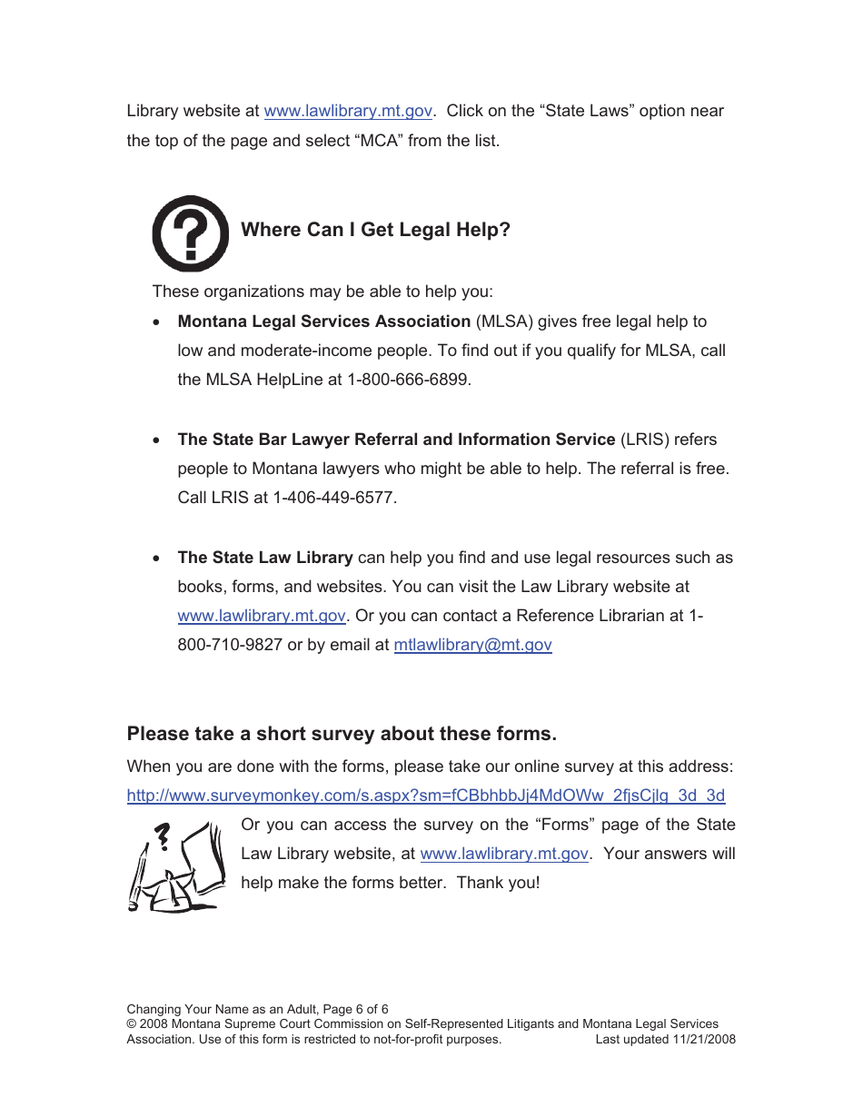 Name Change Packet - Adult - Montana, Page 6