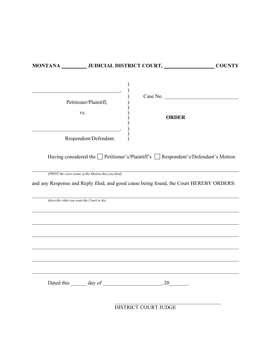 Motions Packet - Montana, Page 12