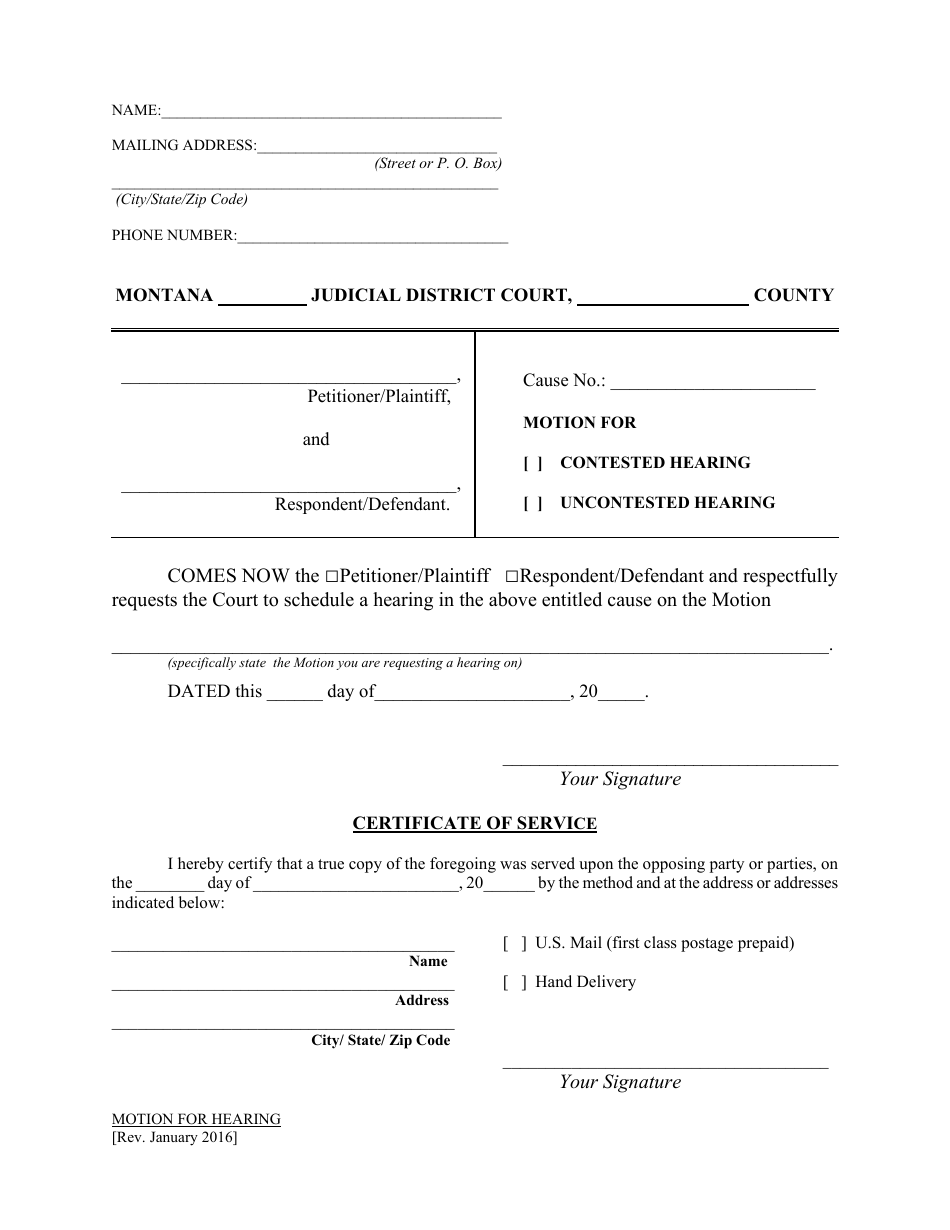 Motions Packet - Montana, Page 16