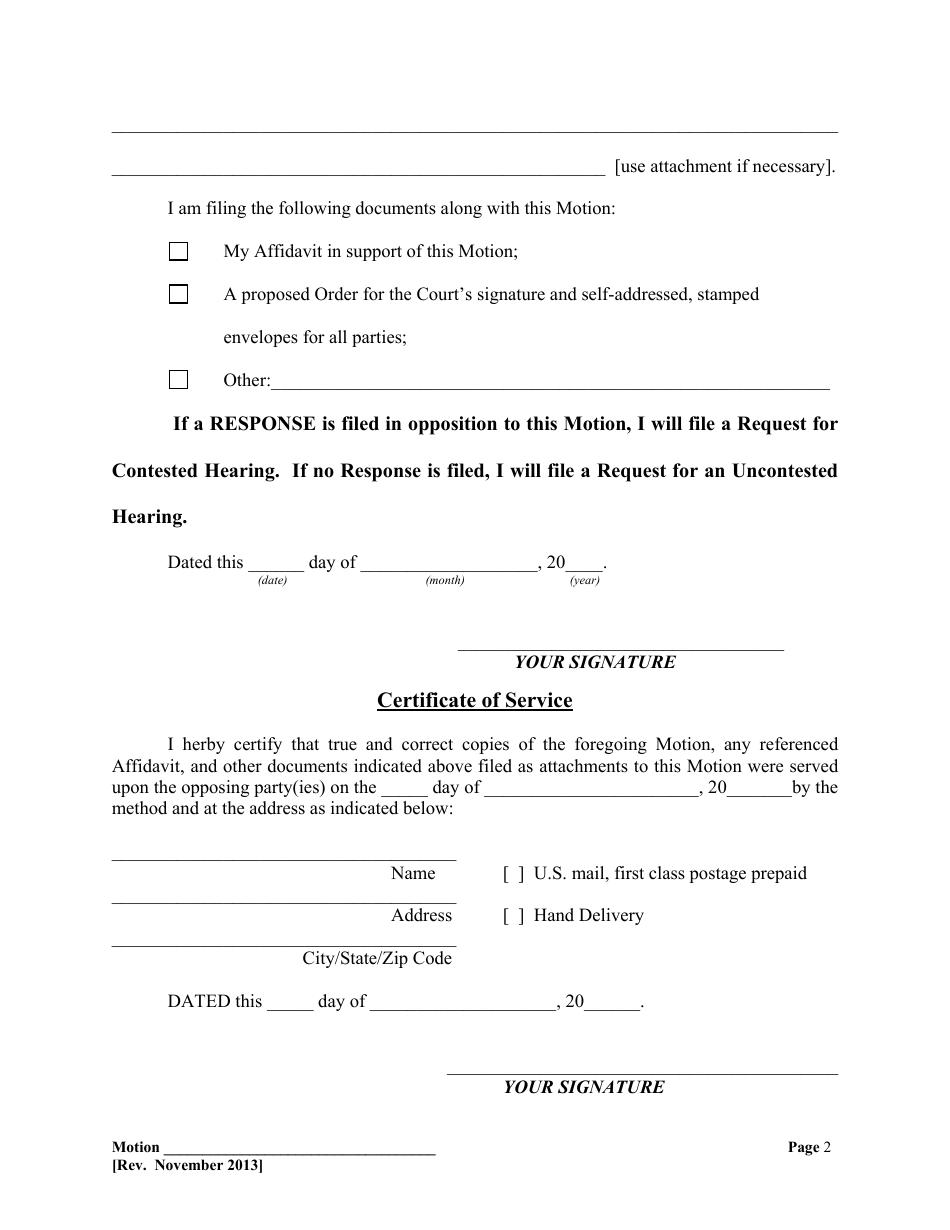 Montana Motions Packet - Fill Out, Sign Online and Download PDF ...