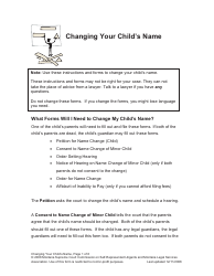 Document preview: Name Change Packet - Child - Montana