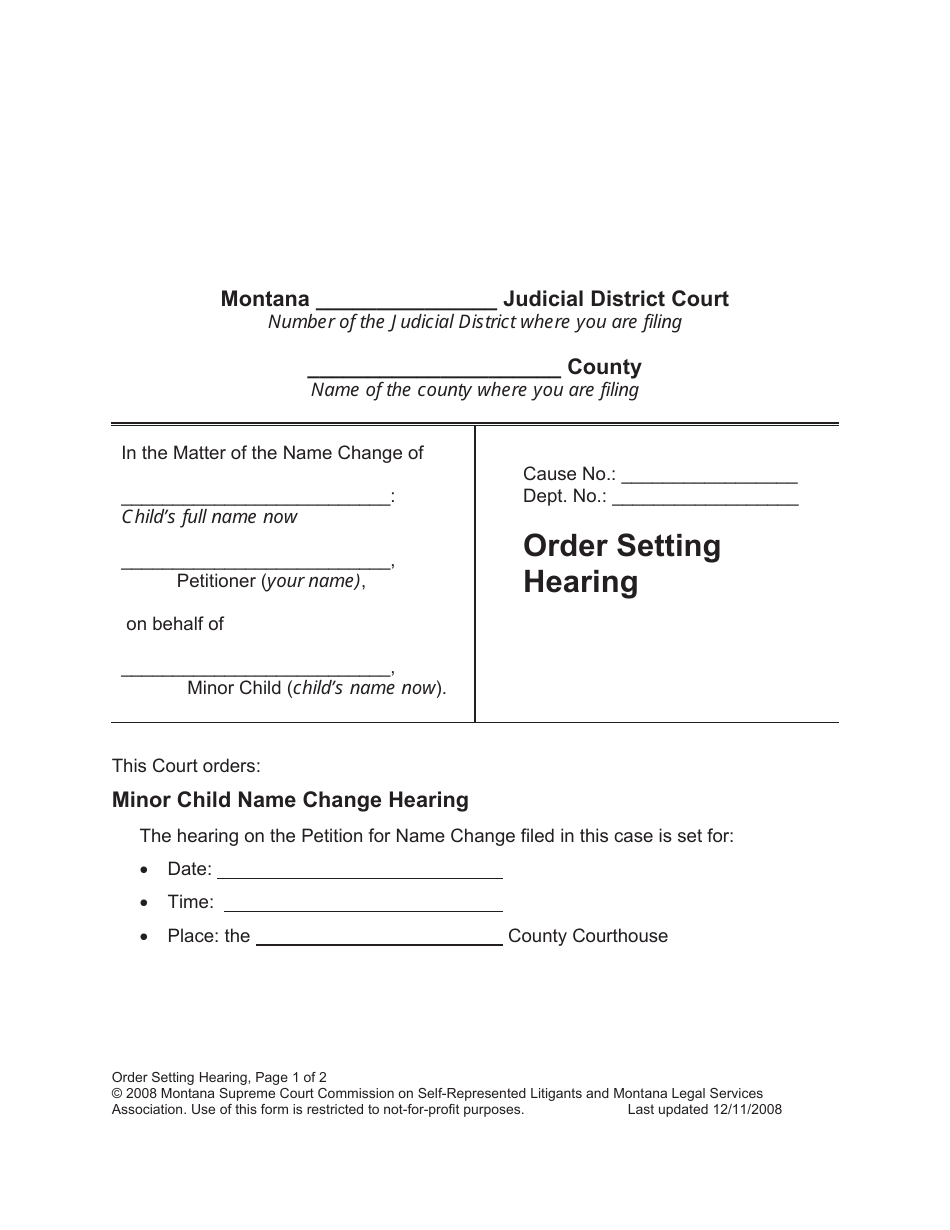 Name Change Packet - Child - Montana, Page 14