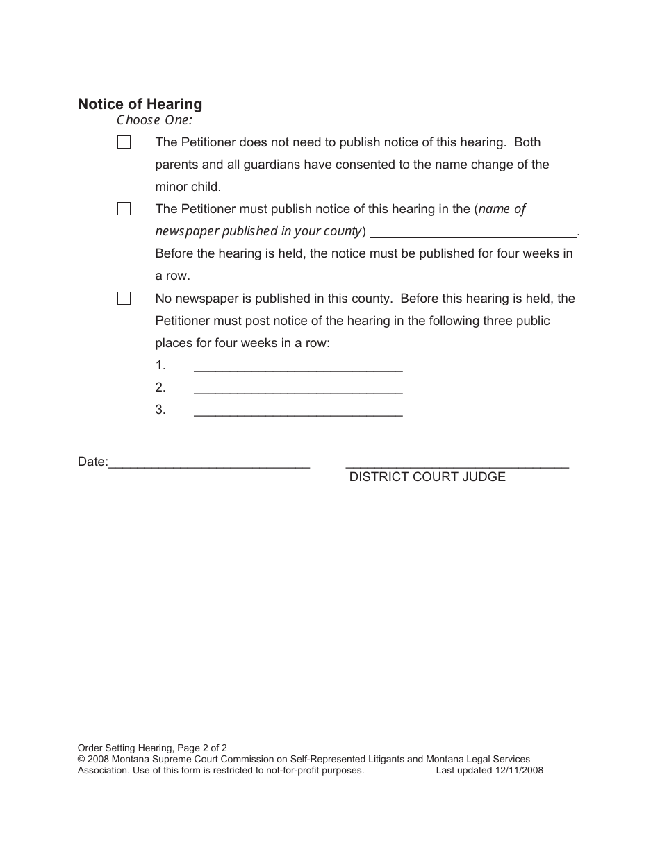 Name Change Packet - Child - Montana, Page 15