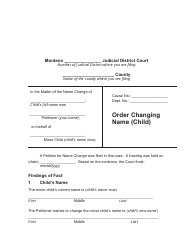 Name Change Packet - Child - Montana, Page 17