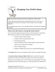 Name Change Packet - Child - Montana