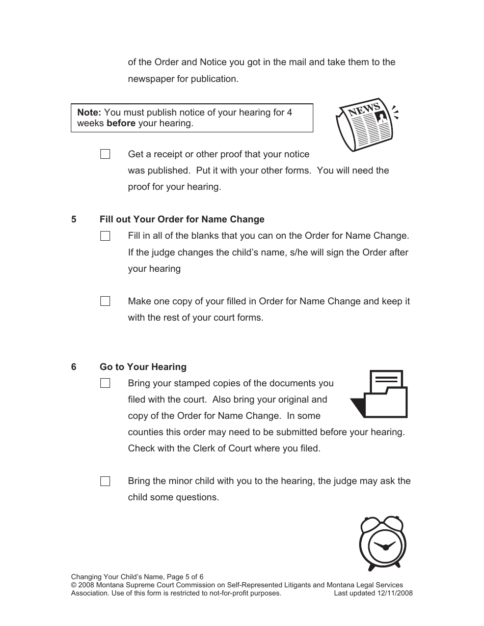 Name Change Packet - Child - Montana, Page 5