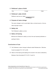Name Change Packet for Adults - Montana, Page 14