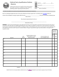 Political Party Qualification Petition Form - Montana, Page 2