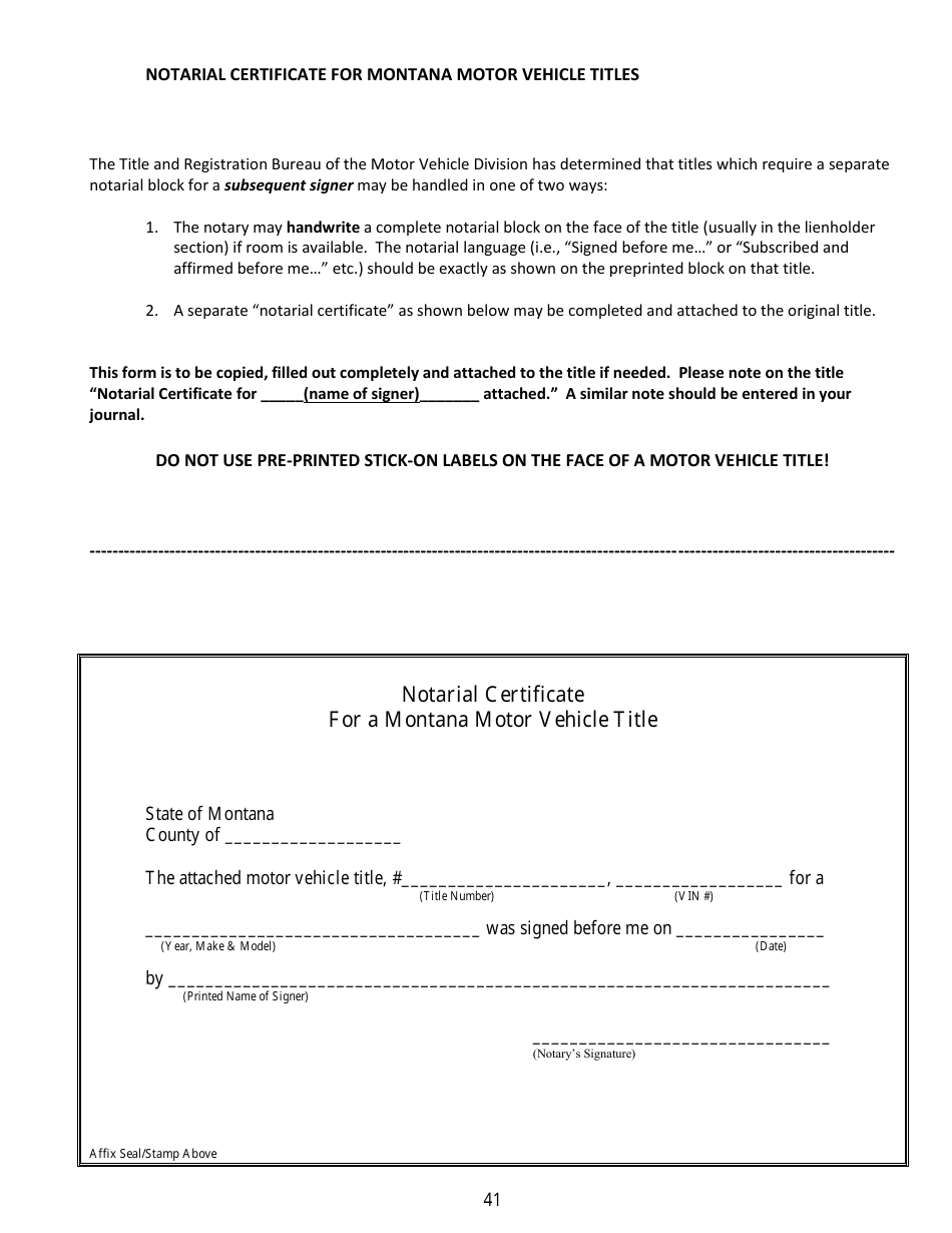 notarized title and disclosure forms