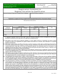 Registration Statement to Register Securities by Qualification - Nebraska