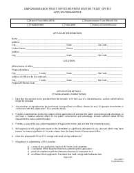 Representative Trust Office Application Form - Uniform Branch Trust Office - Nebraska, Page 4