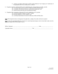 Representative Trust Office Application Form - Uniform Branch Trust Office - Nebraska, Page 5