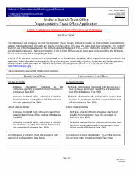 Uniform Branch Trust Office/Representative Trust Office Application/Notice - Nebraska