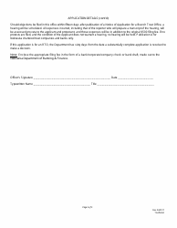 Uniform Branch Trust Office/Representative Trust Office Application/Notice - Nebraska, Page 5