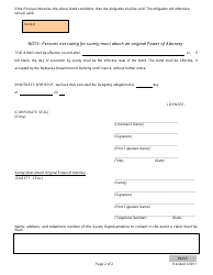 Installment Loan License Supplemental Bond Form - Nebraska, Page 2