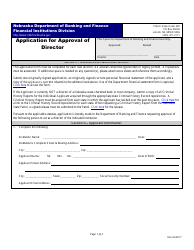 Application for Approval of Director - Nebraska
