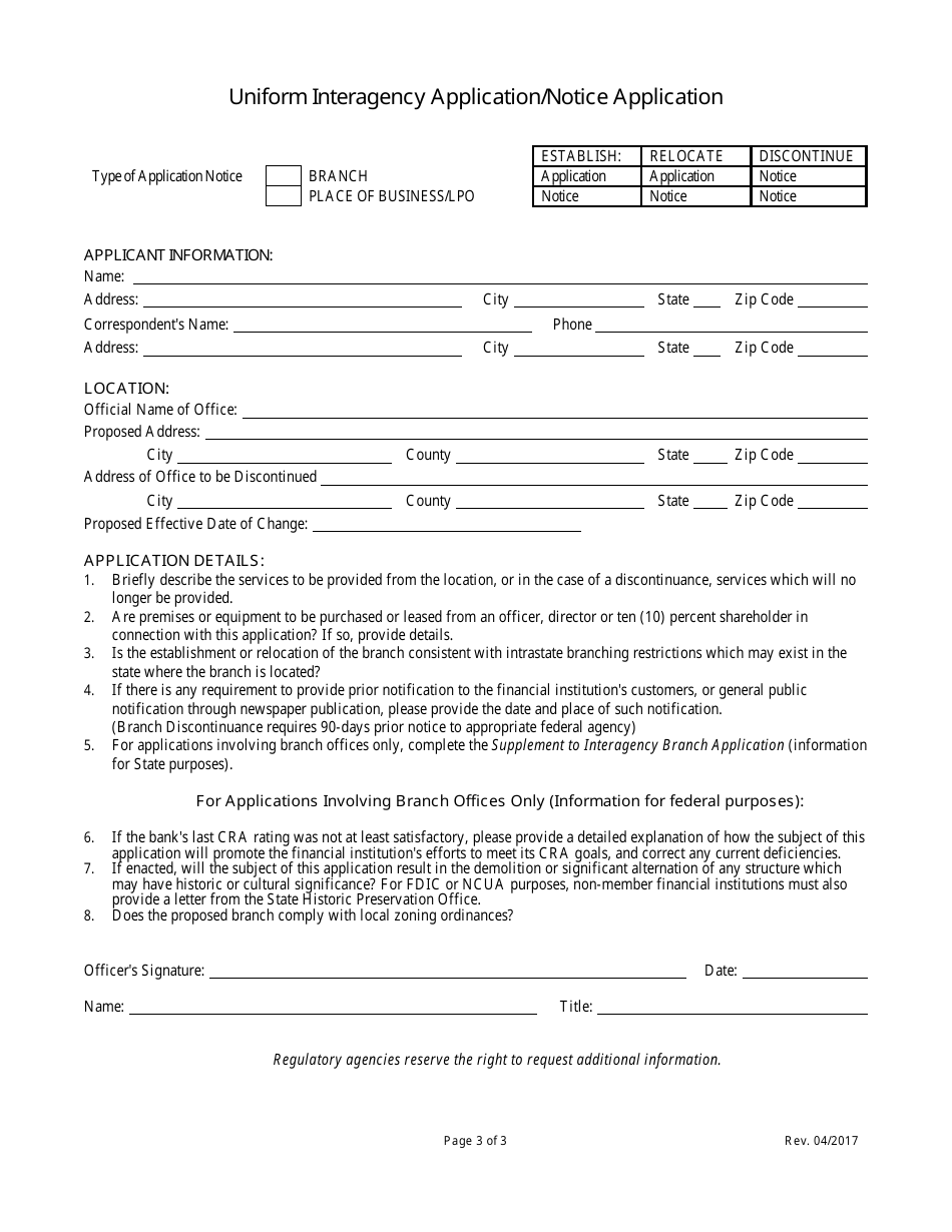 Interagency Branch Application / Notice Interagency Lpo Notice - Nebraska, Page 3