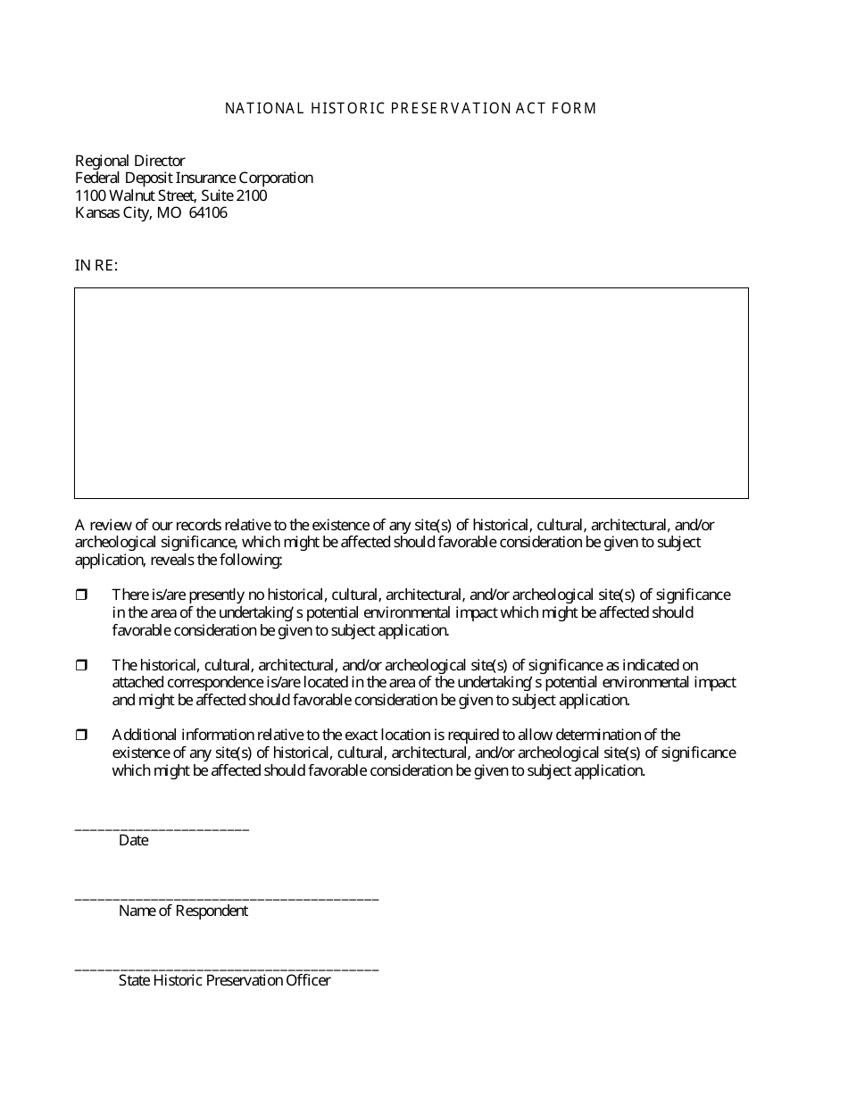 National Historic Preservation Act Form - Nebraska, Page 2