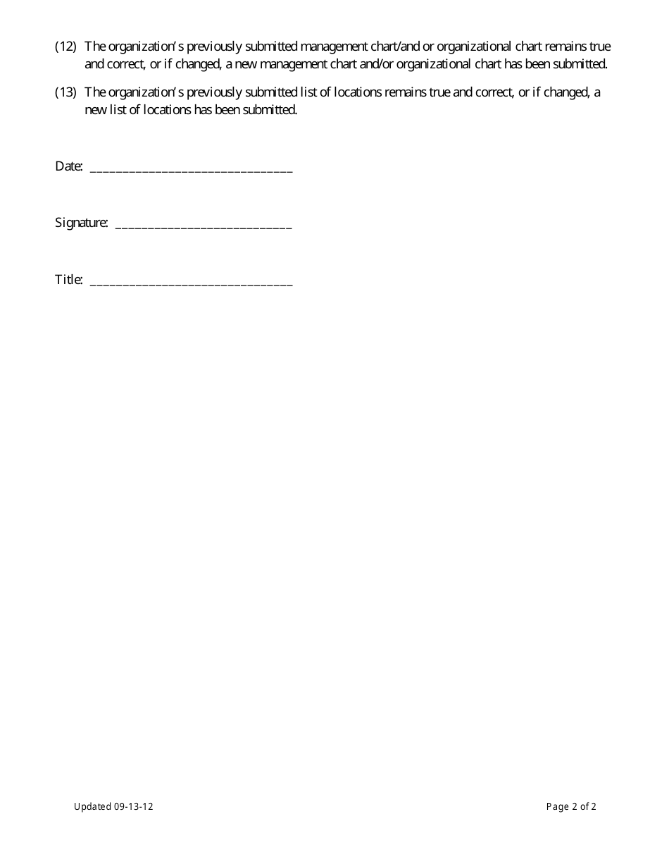 Nebraska Nonprofit Organization Annual Renewal Attestation - Company Renewal Application Checklist - Nebraska, Page 4
