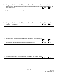 Delayed Deposit Services Business License Biographical Questionnaire - Nebraska, Page 2