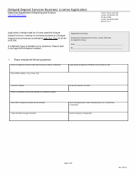 Document preview: Delayed Deposit Services Business License Application Form - Nebraska
