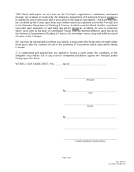 Bureau of Securities Bond Form - Nebraska, Page 2
